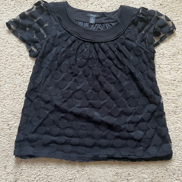 Style & Co woman’s black lace blouse - Picture 2 of 2